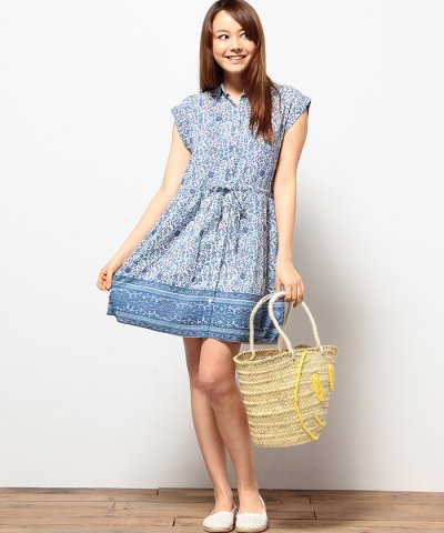 【Market】エスニックプリントワンピース