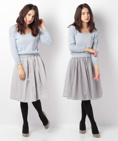 Vニット&リバーシブルスカートSET