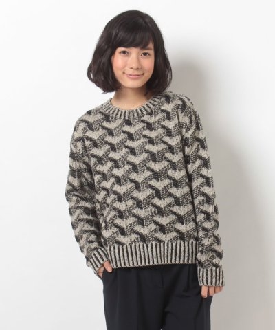 アクリルモヘアプレーティングニットプルオーバー