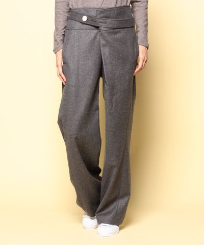 w/cash　saxony　wrap　pants