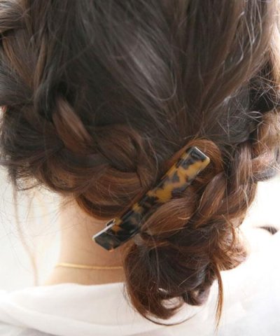 べっ甲細長ヘアクリップ