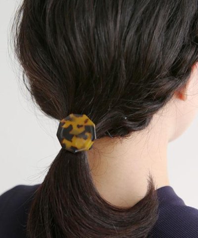 8角形べっ甲ヘアゴム