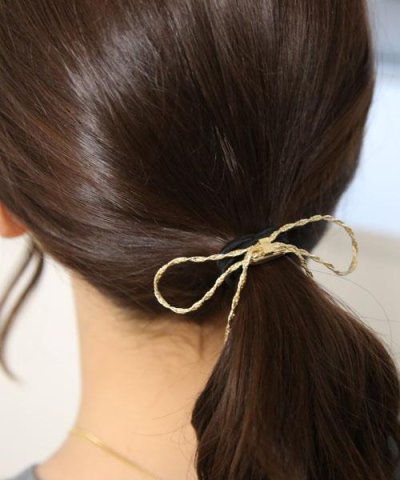 チェーンリボンヘアゴム
