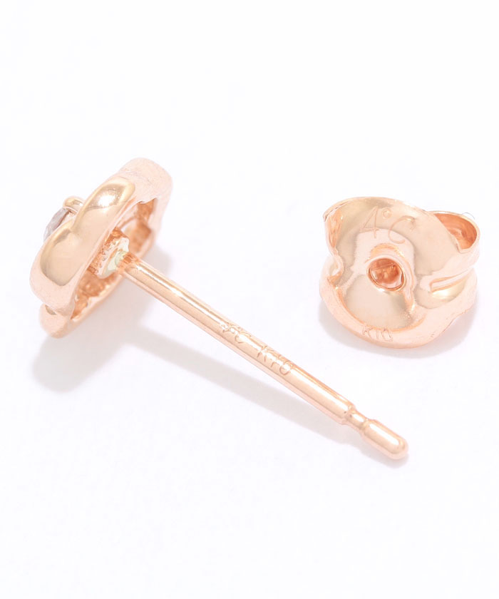 K10ピンクゴールドダイヤモンドピアス通販