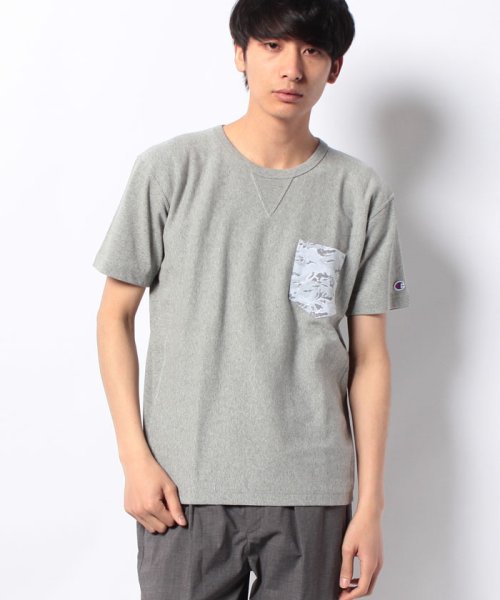 Web限定 Champion 別注リバースウィーブジャージーカモフラポケットtシャツ シップス メン Ships Men Magaseek