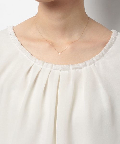 【K10】一粒ダイヤモンドネックレス 