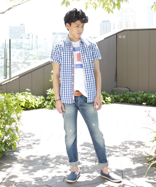 TOMMY JEANS(トミージーンズ)/ECL　poplin　check　shirt　s/s　2/img01