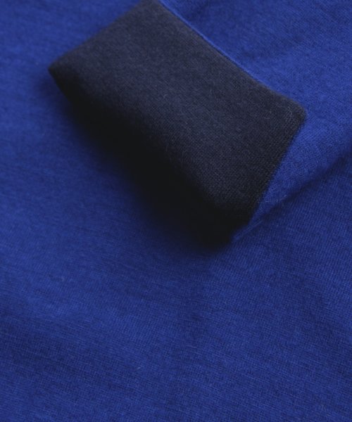 Viaggio Blu(ビアッジョブルー)/ウール100％フィット&フレア配色ワンピース/img06