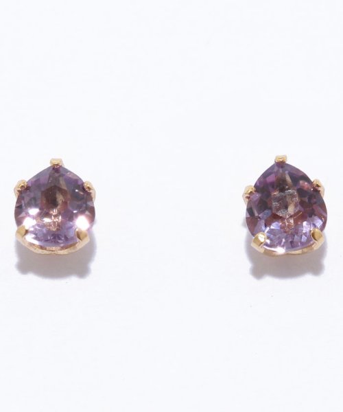 ［セカンドピアス］　K18アメジストハニードロップピアス 