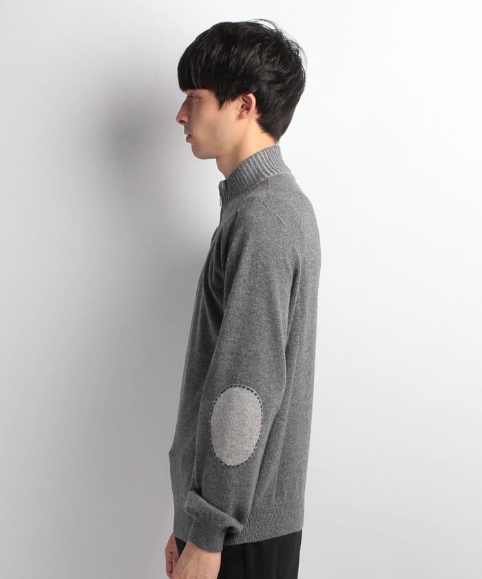 【メンズ】カシミヤ100%使用ハーフジップセーター
