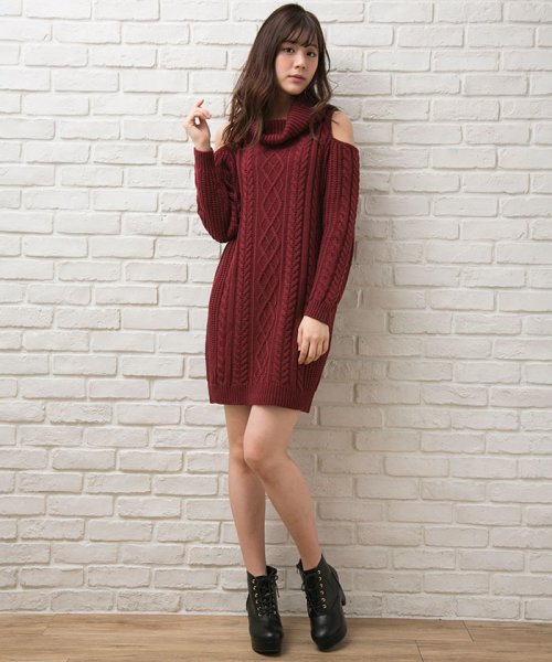 セール ケーブル肩あきknit ワンピース イング Ingni Magaseek