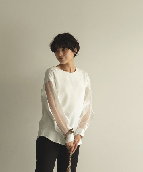 marjour(マージュール)/SEE　THROUGH　SLEEVE　BLOUSE/img05