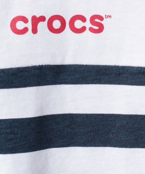 crocs(KIDS WEAR)(クロックス（キッズウェア）)/ボーダープリントVネックTシャツ/img05