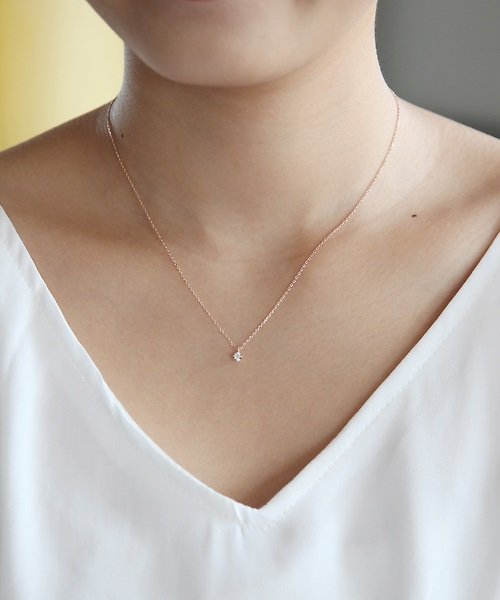 K10PGダイヤモンドネックレス 