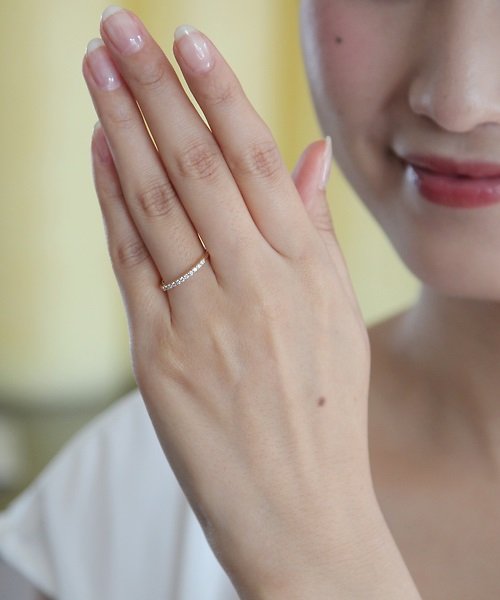 K10イエローゴールドダイヤモンドリング 