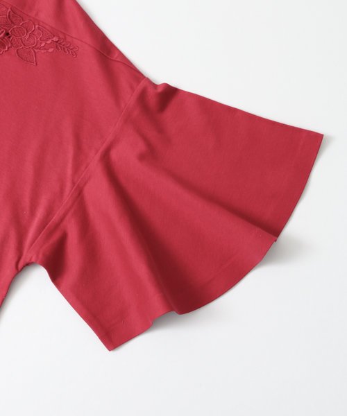 URBAN RESEARCH ROSSO(URBAN　RESEARCH　ROSSO)/レース刺繍Tシャツ/img22