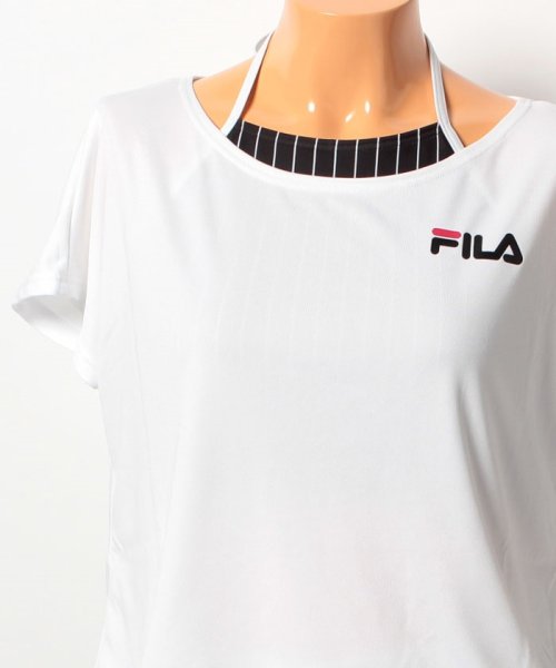 VacaSta Swimwear(バケスタ　スイムウェア（レディース）)/【FILA】無地T・ショートパンツ付きビブトップ4点セット/img03