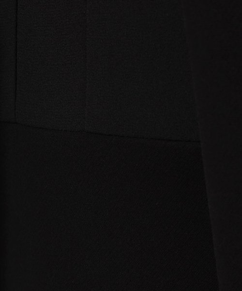 form forma(フォルムフォルマ)/【オールシーズン・礼服・前開き】ノーカラー&シフォン袖タイトワンピース　セットアップブラックフォーマルスーツ/img09