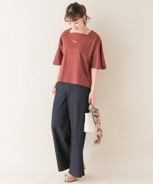 URBAN RESEARCH ROSSO(URBAN　RESEARCH　ROSSO)/レース刺繍Tシャツ/img15