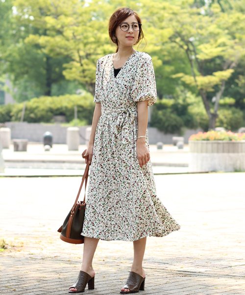 セール フルーレットプリント2wayカシュワンピース ブージュルード Bou Jeloud Magaseek