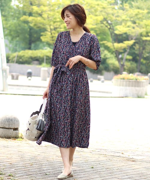 セール フルーレットプリント2wayカシュワンピース ブージュルード Bou Jeloud Magaseek