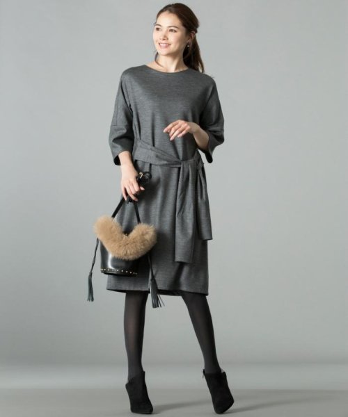 セール Web限定カラー有 シルキーストレッチポンチ ワンピース 自由区 Jiyu Ku Magaseek