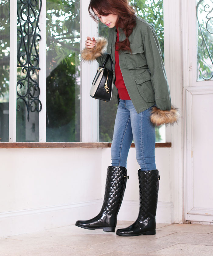 hunter refined gloss quilted tall