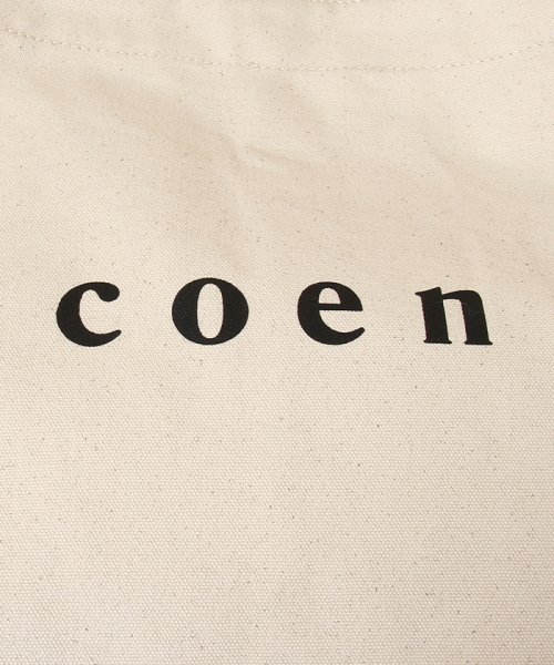 coen(coen)/【2018SS新作 Largeサイズ】coen2WAYロゴトートバッグ/img03