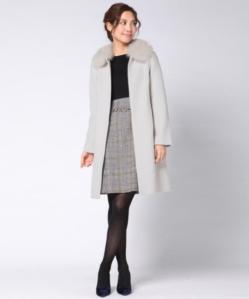 襟ファー付きれいめコート 500649000 レディースファッション 阪急百貨店公式通販 Hankyu Fashion