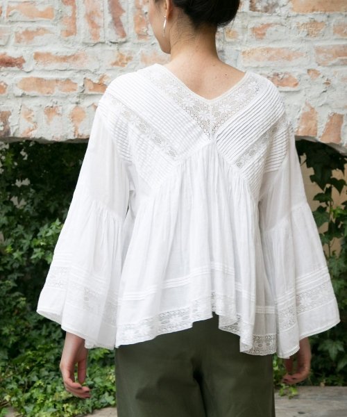 URBAN RESEARCH(アーバンリサーチ)/ne Quittez pas　LACE/VOIL V NECK TOP/img04