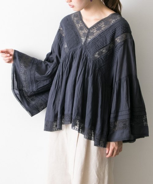 URBAN RESEARCH(アーバンリサーチ)/ne Quittez pas　LACE/VOIL V NECK TOP/img08
