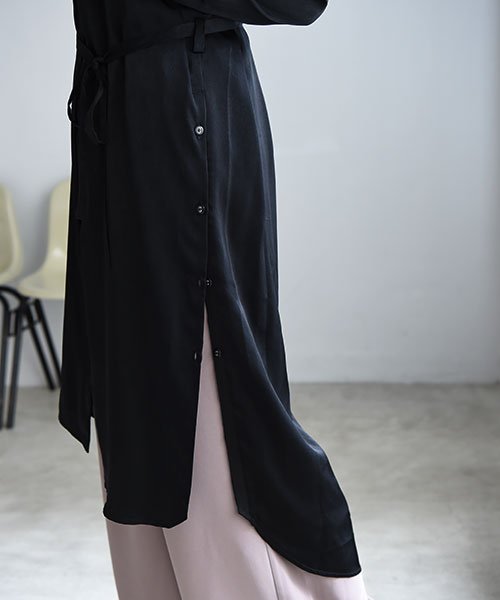 marjour(マージュール)/SATIN　SHIRT　ONEPIECE/img09