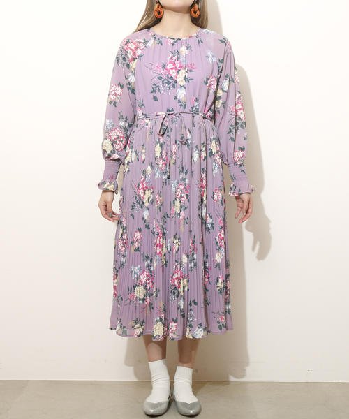 セール ブーケ花柄消しプリーツロングワンピース レイカズン Ray Cassin Magaseek