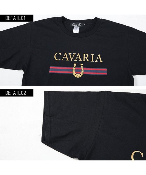 CavariA(キャバリア)/CavariA【キャバリア】ロゴ箔プリントクルーネック半袖Tシャツ/img07