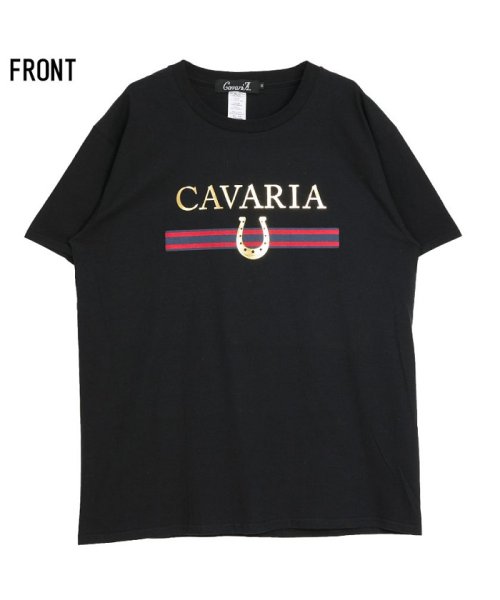 CavariA(キャバリア)/CavariA【キャバリア】ロゴ箔プリントクルーネック半袖Tシャツ/img10