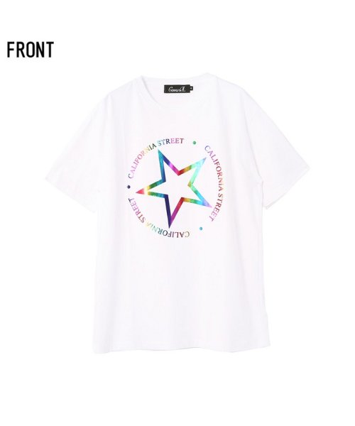 CavariA(キャバリア)/CavariA【キャバリア】星柄箔プリントクルーネック半袖Tシャツ/img07