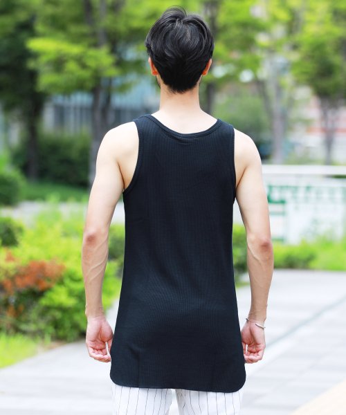 セール ワッフル無地ロング丈タンクトップ タンクトップ メンズ タンク ロング ジギーズショップ Jiggys Shop Magaseek
