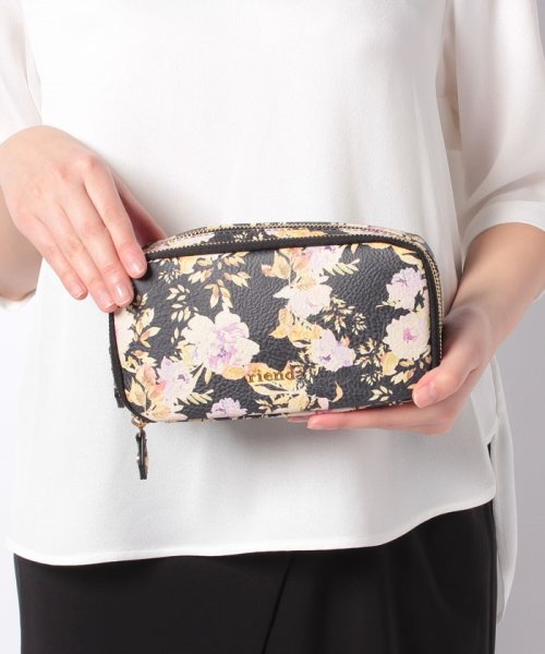 rienda(BAG)(リエンダ（バッグ）)/【rienda】VINTAGE　ROSE　FLOWER　PRINT　W　ZIPポーチ/img06