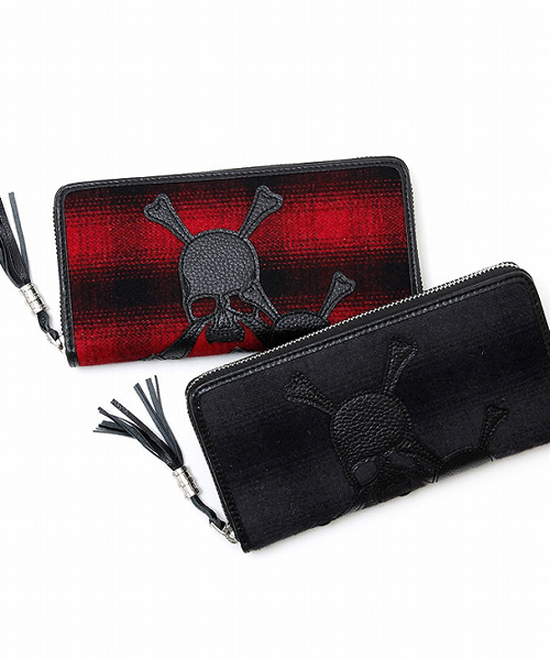 【美品】　Kawa Kawa エナメル　スカル　ラウンドジップウォレット 美品】 Kawa Kawa エナメル スカル ラウンドジップウォレット