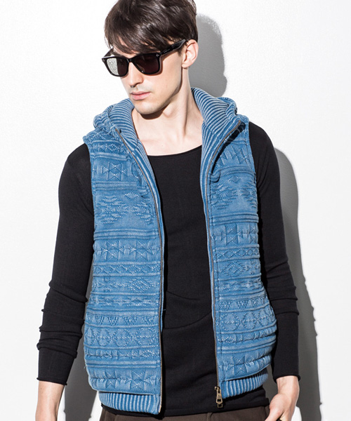 オルテガ柄ニットベスト(500903353)｜HANKYU MEN'S / 阪急メンズ