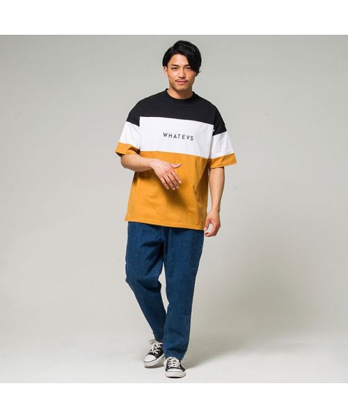 CavariA(キャバリア)/CavariA【キャバリア】切替配色ビッグシルエットクルーネック半袖Tシャツ/img07