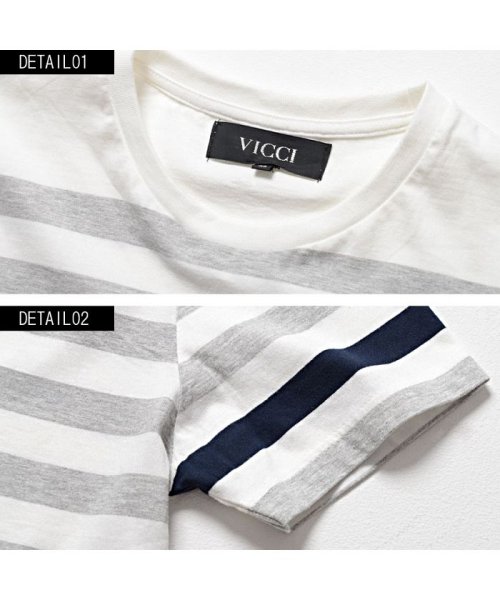 VICCI(ビッチ)/VICCI【ビッチ】ランダムボーダークルーネック半袖Tシャツ/img30
