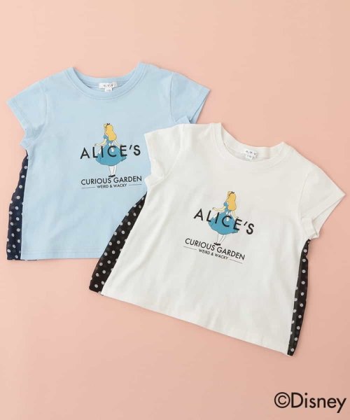 a.v.v(KID'S)(アー・ヴェ・ヴェキッズ)/[100－130]【DISNEY ALICE】　ドットシフォンバックシャンカットソー[WEB限定サイズ]/img08