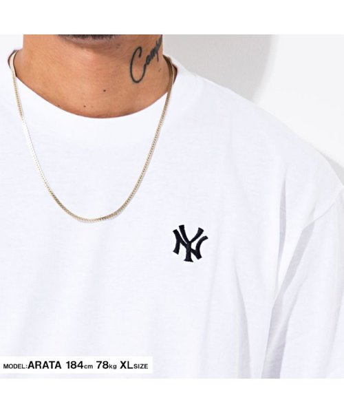 MAJESTIC(マジェスティック)/Majestic【マジェスティック】New York Yankees ワンポイントロゴ刺繍クルーネック半袖Tシャツ/img02