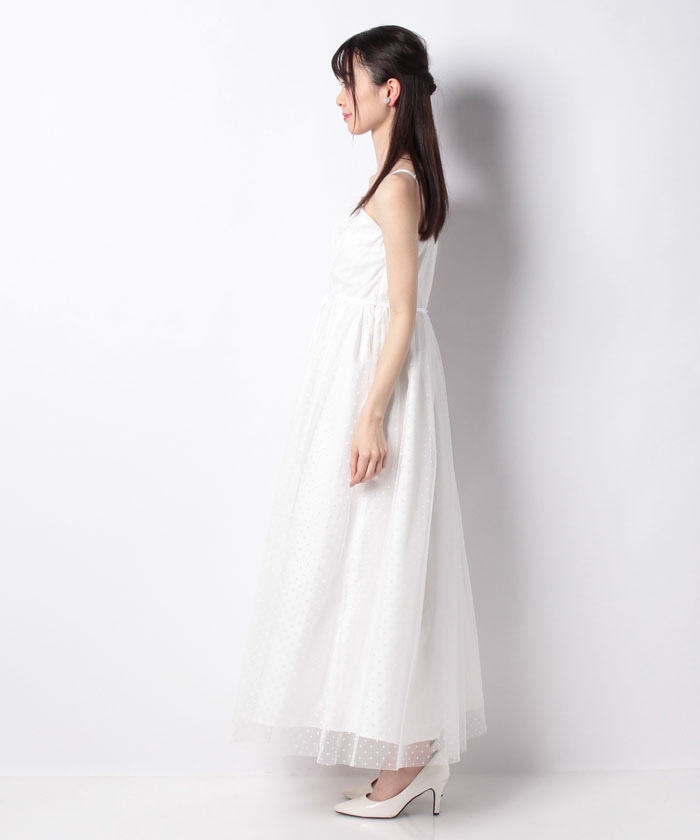 セール】【結婚式・ウェディングドレス】kaene/ドットチュールレース