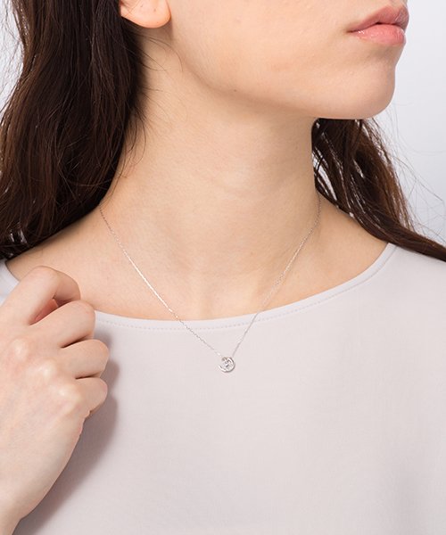 K10ホワイトゴールドネックレス 