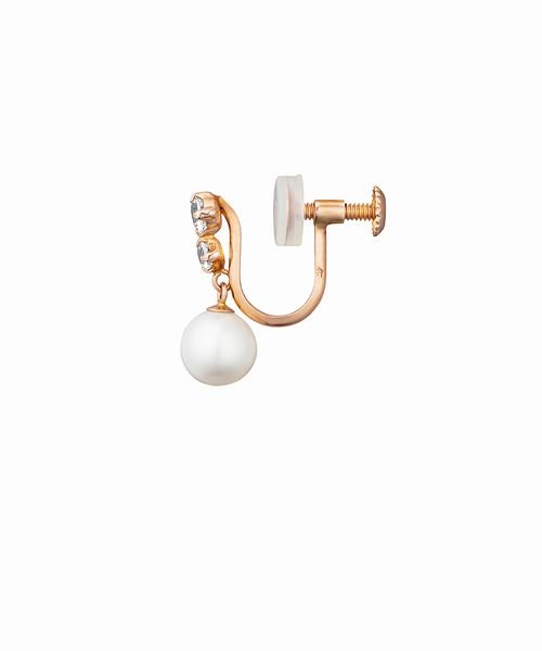 K10ピンクゴールドイヤリング 