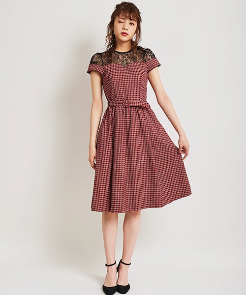 セール チェックフィット フレアワンピース トランテアン ソン ドゥ モード 31 Sons De Mode Magaseek