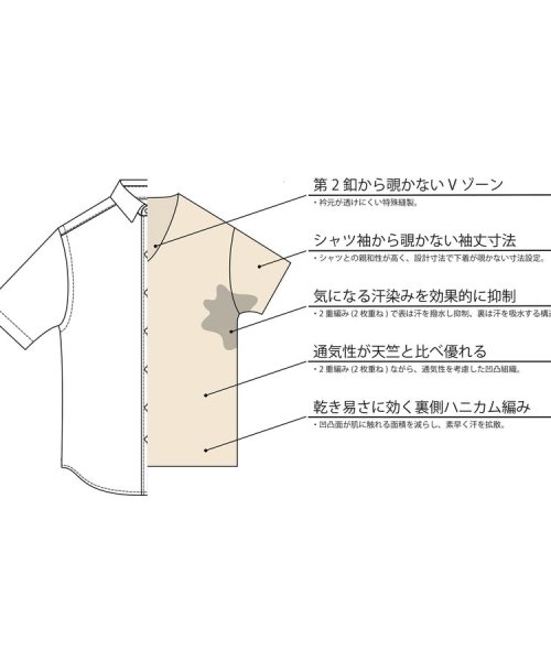 TAKEO KIKUCHI(タケオキクチ)/汗染み防止インナーシャツ[ メンズ 吸水速乾]/img10
