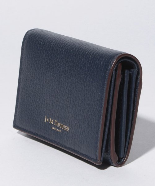 J&M DAVIDSON(ジェイアンドエム　デヴィッドソン)/【J&M DAVIDSON】二つ折り ミニ財布 / ONE FOLD WALLET 【NEW NAVY】/img01